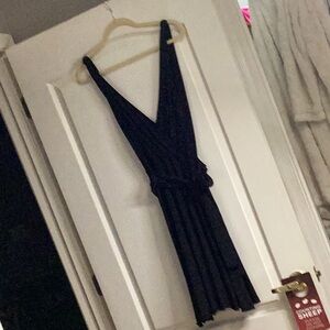 Sale!!! Vintage Moschino Black Dressy Tank Dress w/Belt - Size 8